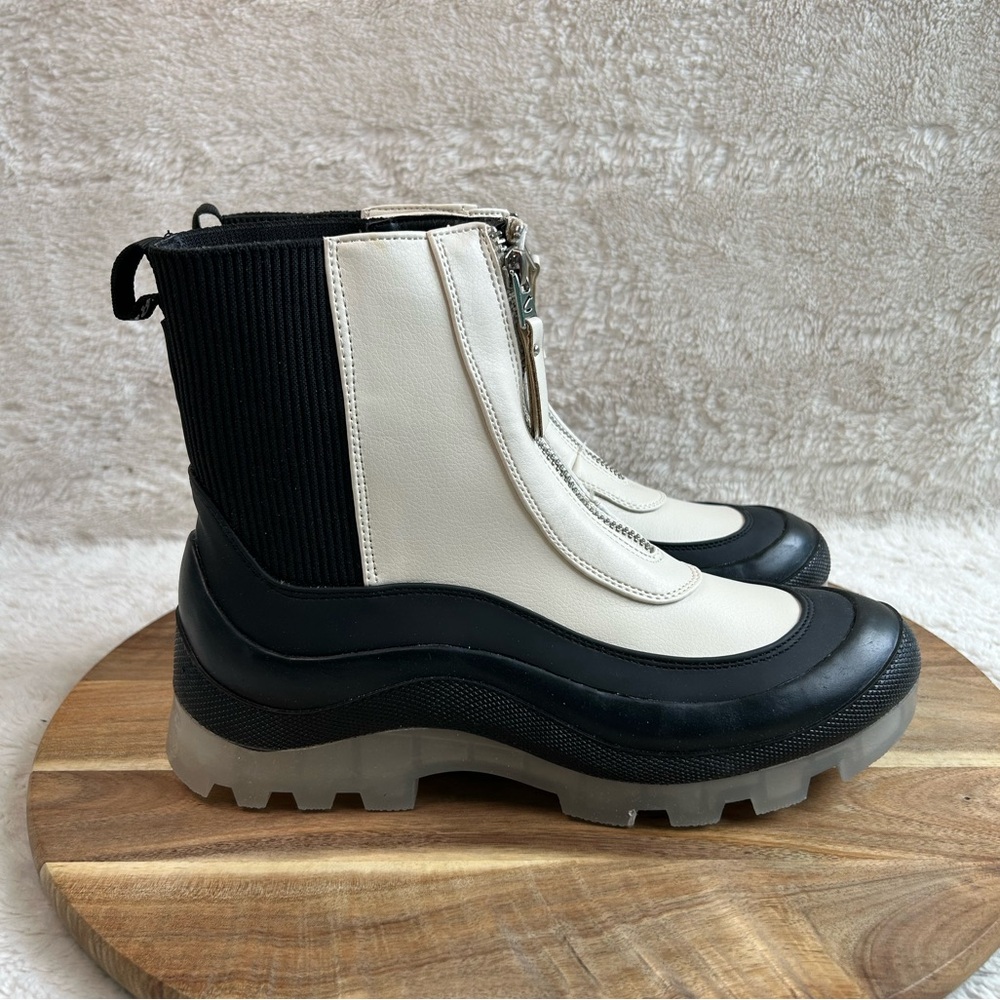 Circus NY By Sam Edelman Bethanie Boots Ivory Black Size 8M New With Box